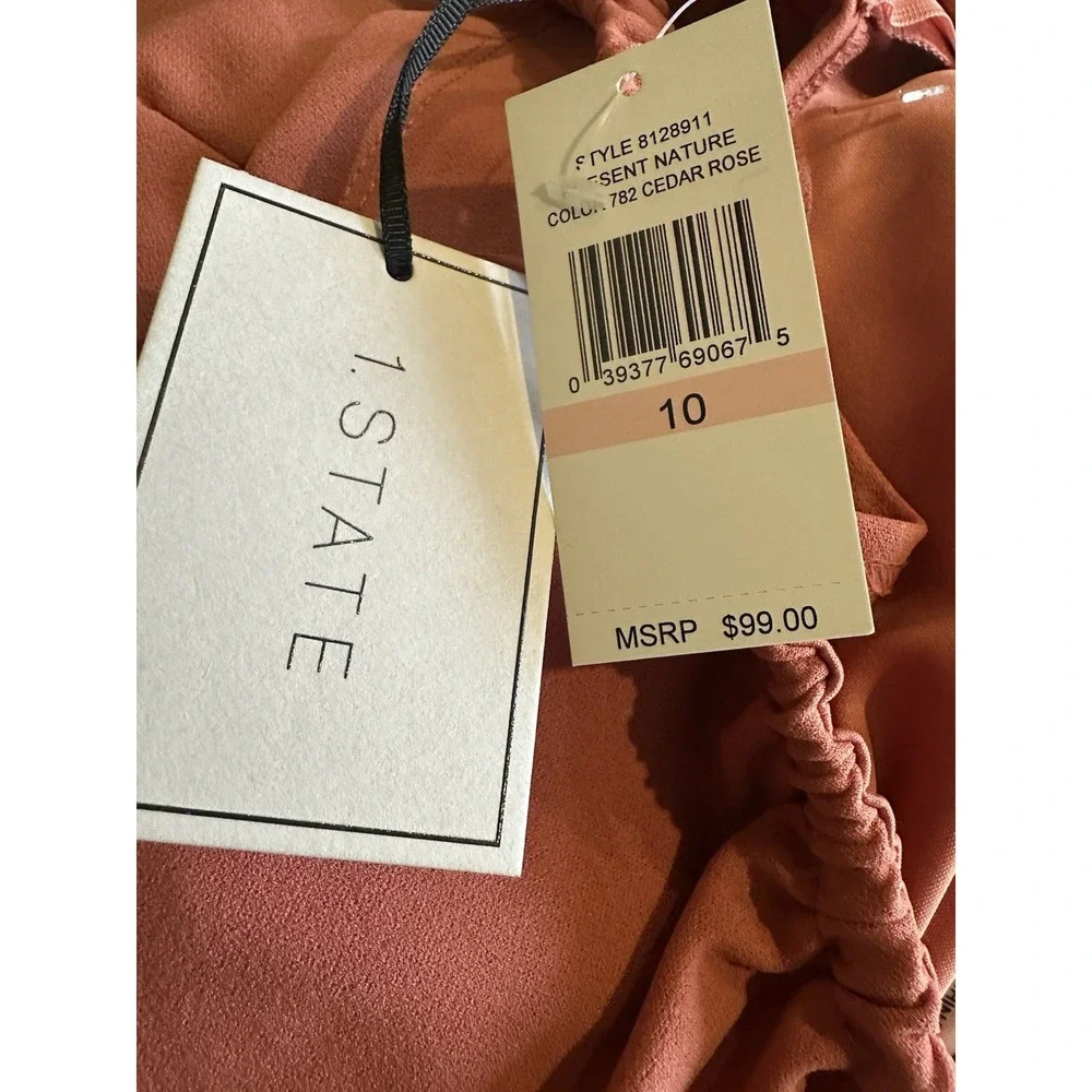 Women's 1.STATE Cedar Rose Off Shoulder Ruffle Sheath Dress Size‎ 10